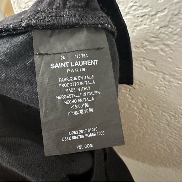 Saint Laurent Black Jeans d02 m/sk-LW size 28 - Picture 4 of 9
